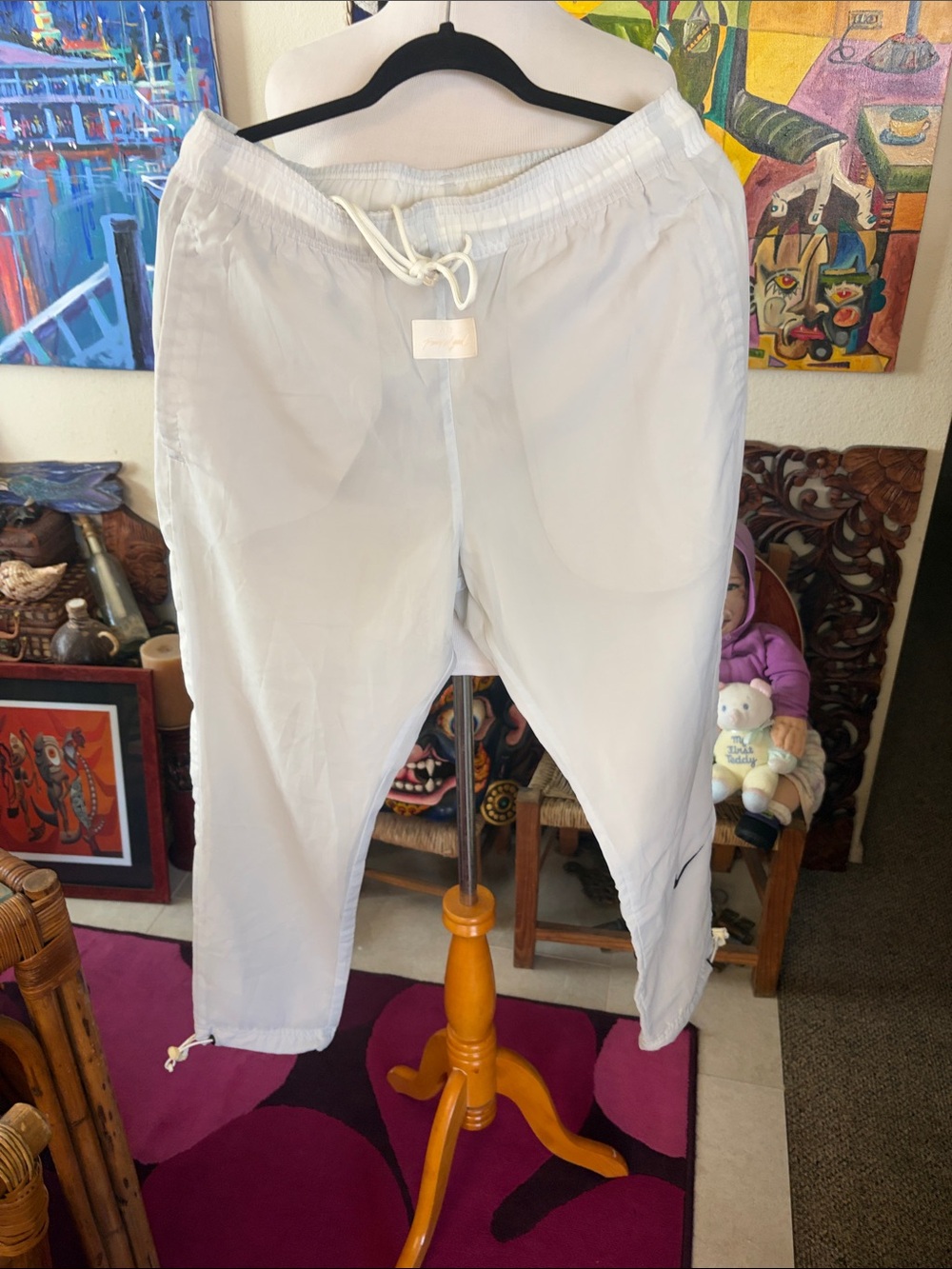 Fear of God, Nike Lightweight White Drawstring Jogger Pants